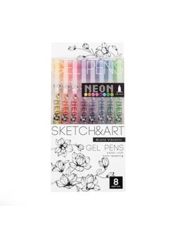 Набор гелевых ручек SKETCH&ART Uni Write.NEON 0,8мм 8цв 20-0307