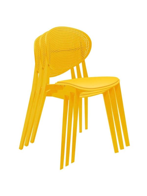 Стул для столовых SHT-S111-P желтый/желтый