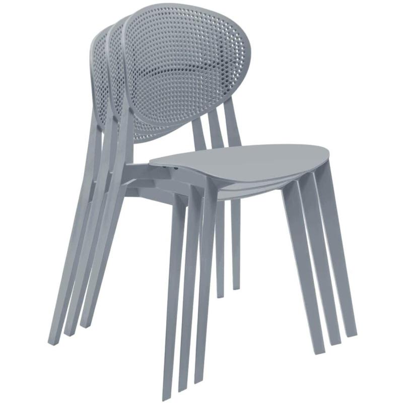 Стул для столовых SHT-S111-P серый/серый