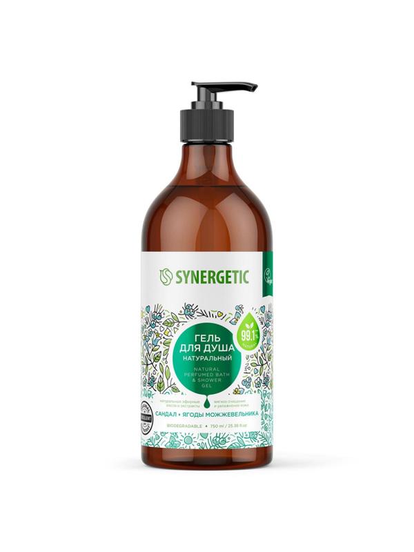 Гель для душа Synergetic Сандал и ягоды можжевельника увлажняющий, 750мл