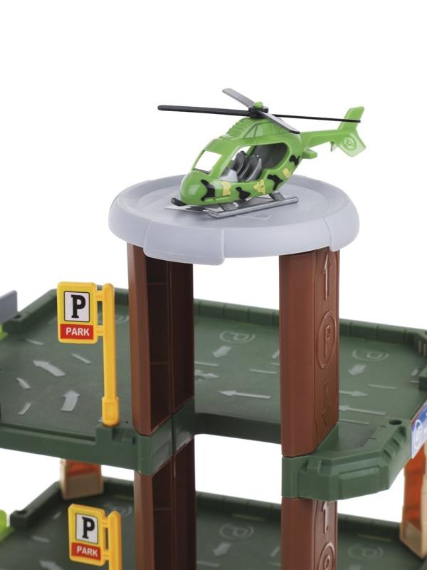 Игровой набор Паркинг, в комплекте: деталей 57шт., транспорт 3шт., фигурки
2шт., наклейка, коробка