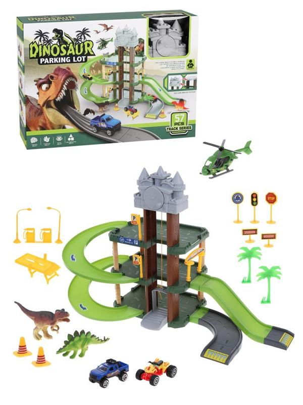 Игровой набор Паркинг, в комплекте: деталей 57шт., транспорт 3шт., фигурки
2шт., наклейка, коробка