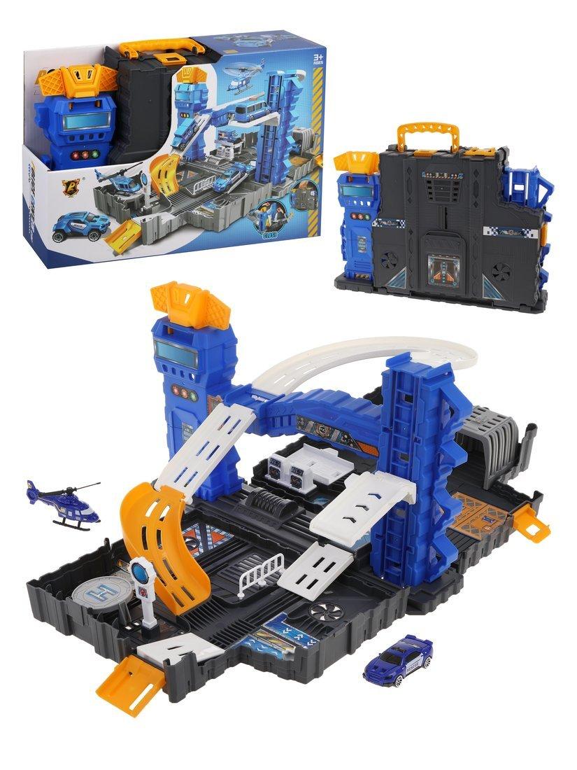 Игровой набор Паркинг, в комплекте: деталей 7шт., транспорт 2шт., наклейка,
чемодан