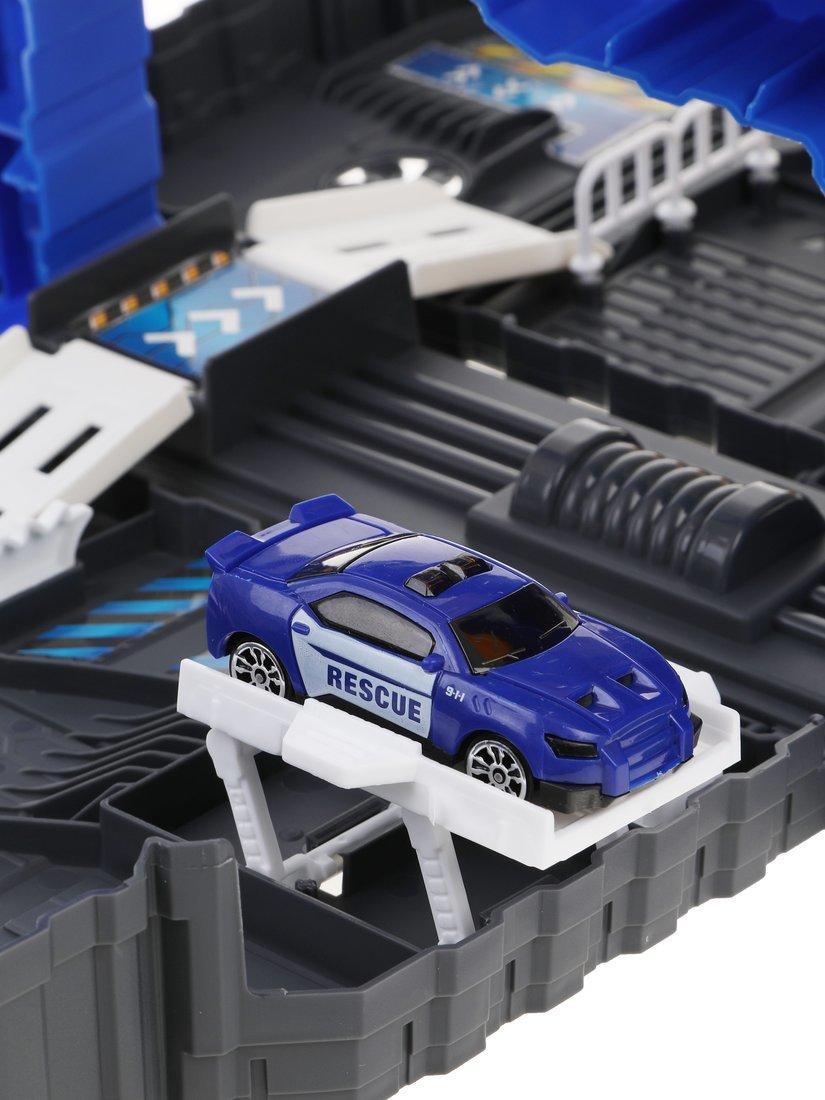 Игровой набор Паркинг, в комплекте: деталей 7шт., транспорт 2шт., наклейка,
чемодан