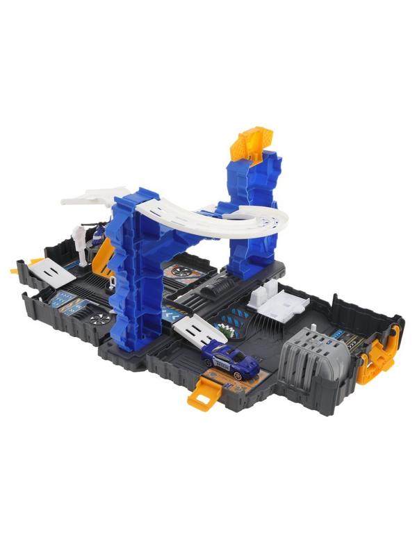 Игровой набор Паркинг, в комплекте: деталей 7шт., транспорт 2шт., наклейка,
чемодан