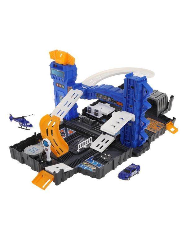 Игровой набор Паркинг, в комплекте: деталей 7шт., транспорт 2шт., наклейка,
чемодан