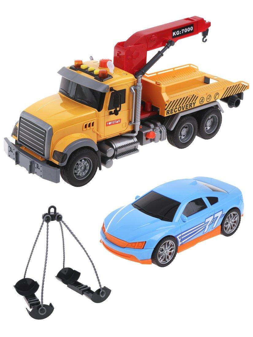 Игровой набор Автовоз, свет, звук, в комплекте: автовоз инерционный, машина
без механизмов, тестовые элементы питания AG13/LR44*3шт., коробка, в
ассортименте