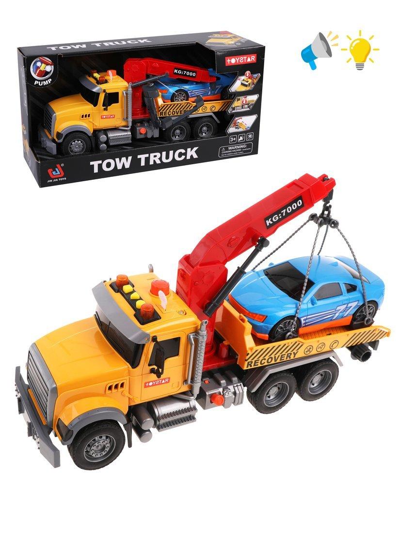 Игровой набор Автовоз, свет, звук, в комплекте: автовоз инерционный, машина
без механизмов, тестовые элементы питания AG13/LR44*3шт., коробка, в
ассортименте