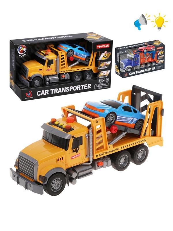 Игровой набор Автовоз, свет, звук, в комплекте: автовоз инерционный, машина
без механизмов, тестовые элементы питания AG13/LR44*3шт., коробка, в
ассортименте