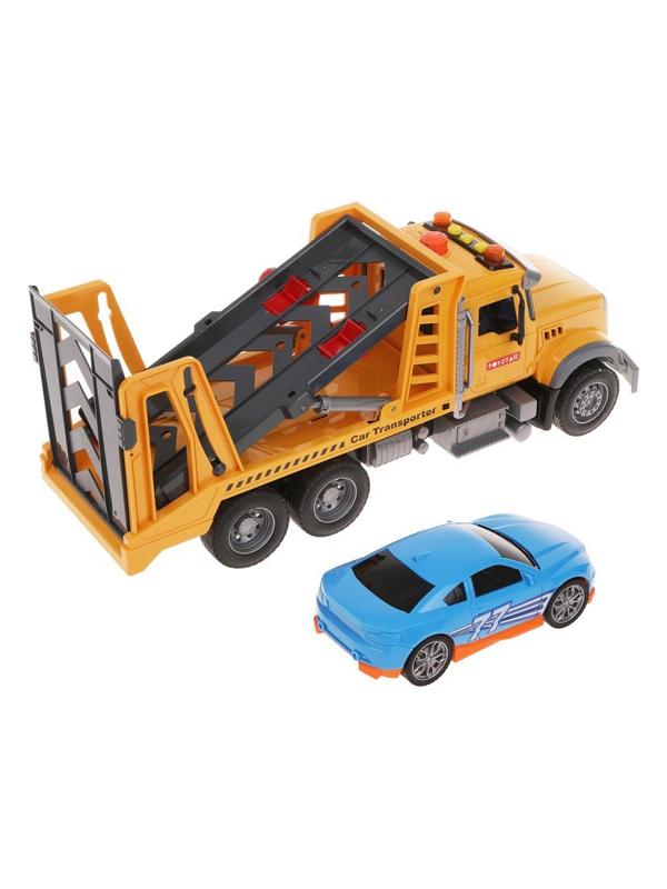 Игровой набор Автовоз, свет, звук, в комплекте: автовоз инерционный, машина
без механизмов, тестовые элементы питания AG13/LR44*3шт., коробка, в
ассортименте