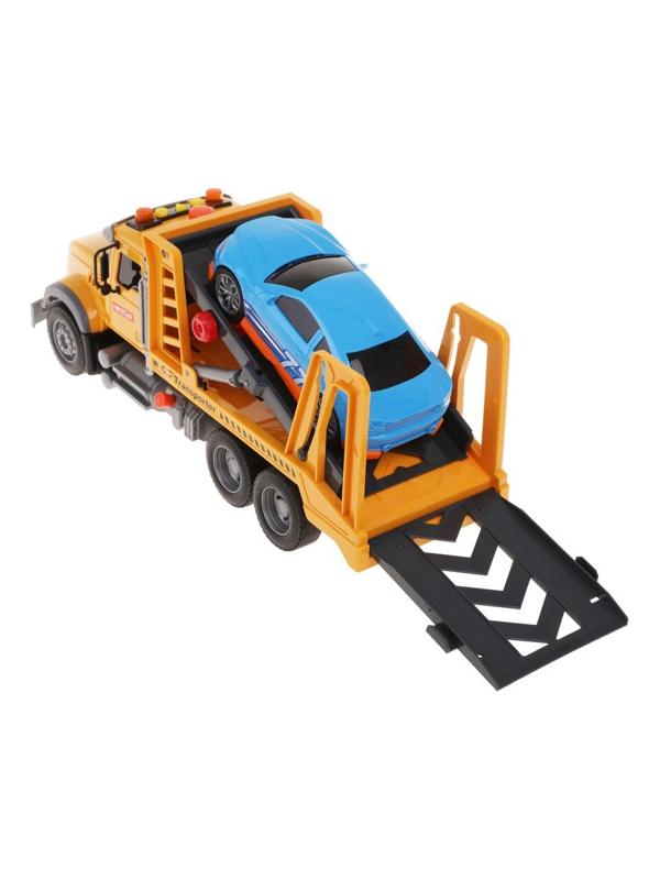 Игровой набор Автовоз, свет, звук, в комплекте: автовоз инерционный, машина
без механизмов, тестовые элементы питания AG13/LR44*3шт., коробка, в
ассортименте