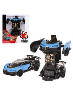 Трансформер Робот-машина Краш, инерц.мех-м, син.