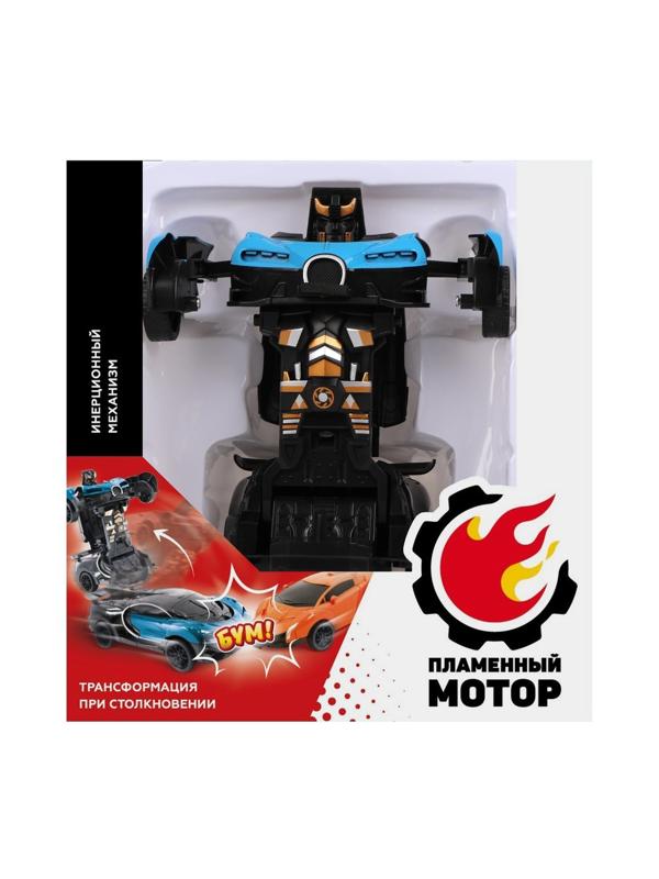 Трансформер Робот-машина Краш, инерц.мех-м, син.
