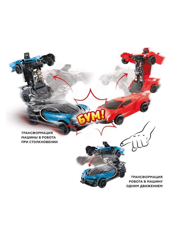 Трансформер Робот-машина Краш, инерц.мех-м, син.