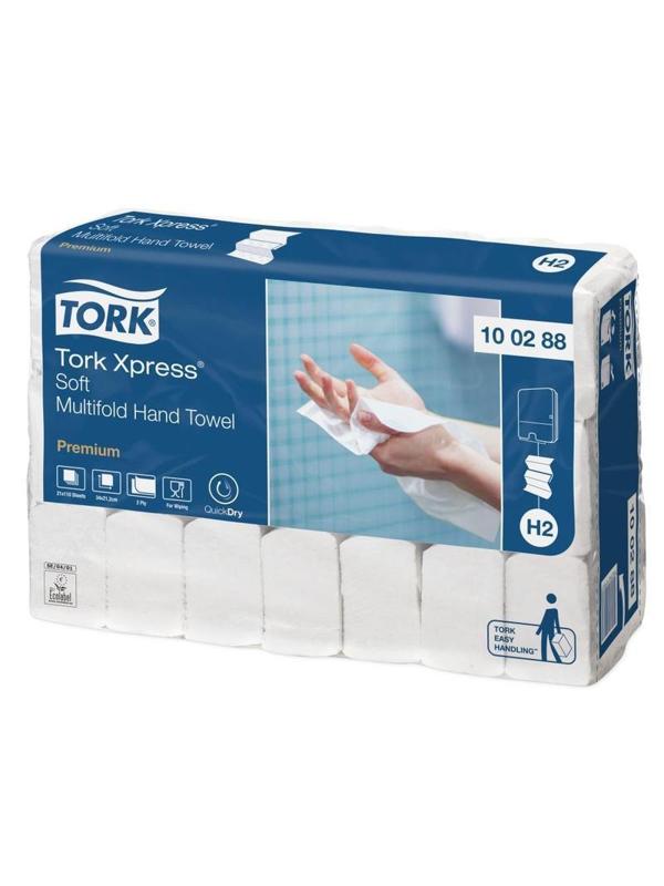 Полотенца бумажные д/держ.Tork Н2 Premium 2сл.110л*21пач/уп 100288