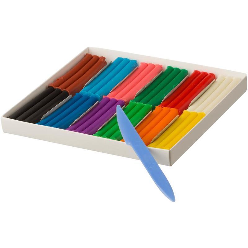 Пластилин восковой Луч Кроха 12 цв восковой 180гр со стеком