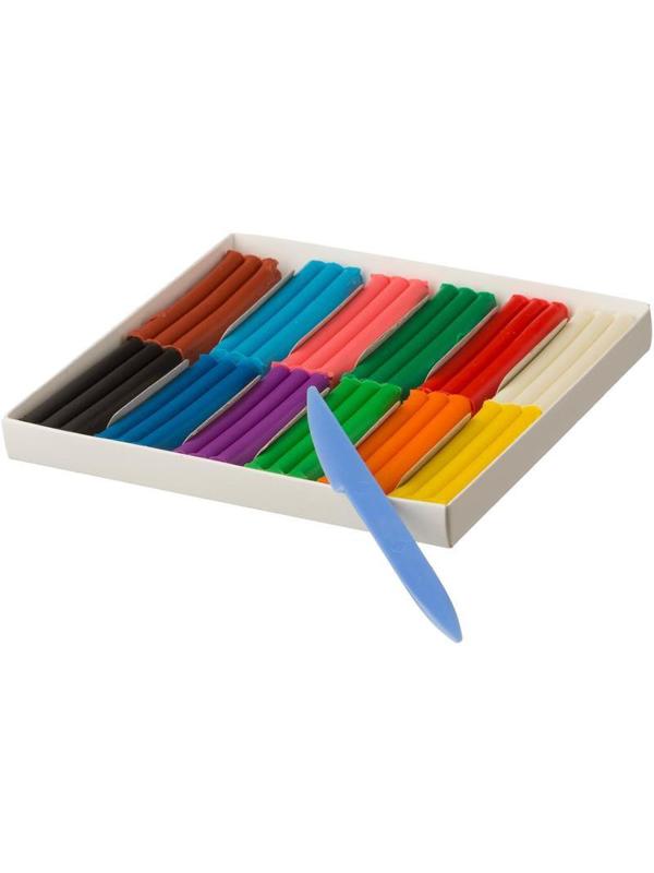 Пластилин восковой Луч Кроха 12 цв восковой 180гр со стеком