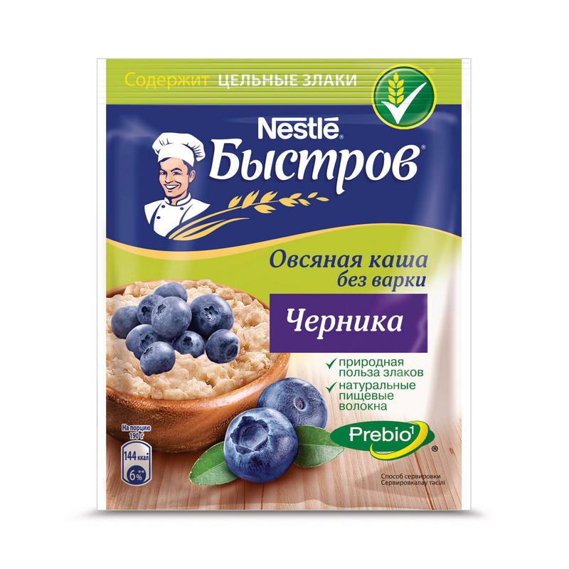 Каша овсяная с черникой Быстров 17шт*40г