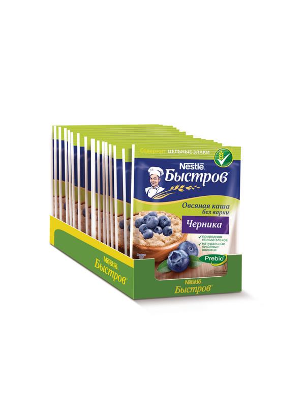 Каша овсяная с черникой Быстров 17шт*40г