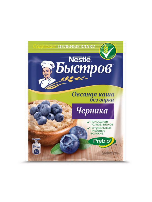 Каша овсяная с черникой Быстров 17шт*40г