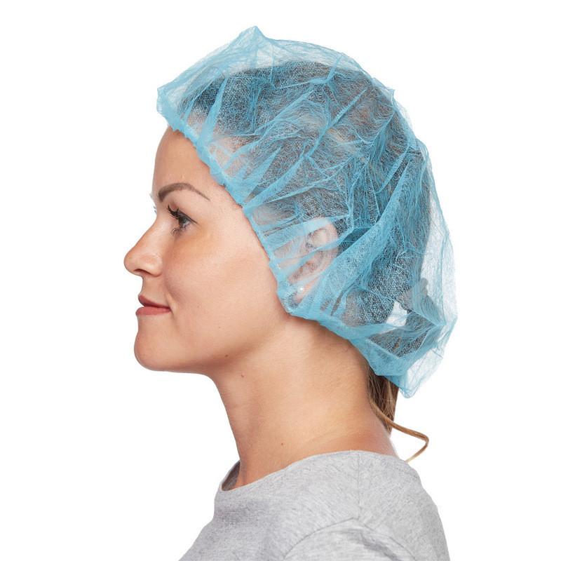 Шапочка берет н/с неткан. голубая Klever 100шт/уп. 1000шт/кор.