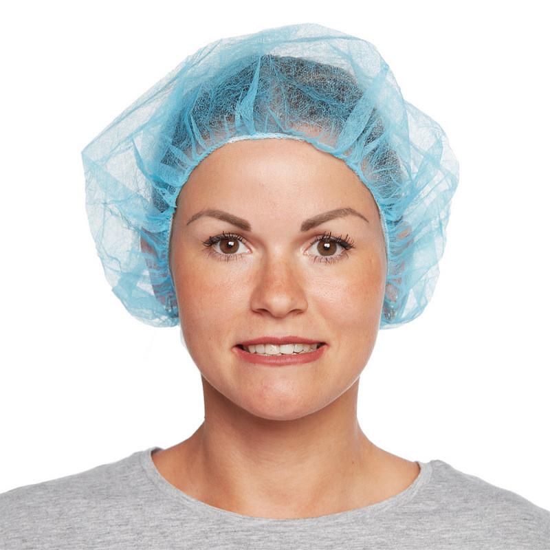 Шапочка берет н/с неткан. голубая Klever 100шт/уп. 1000шт/кор.