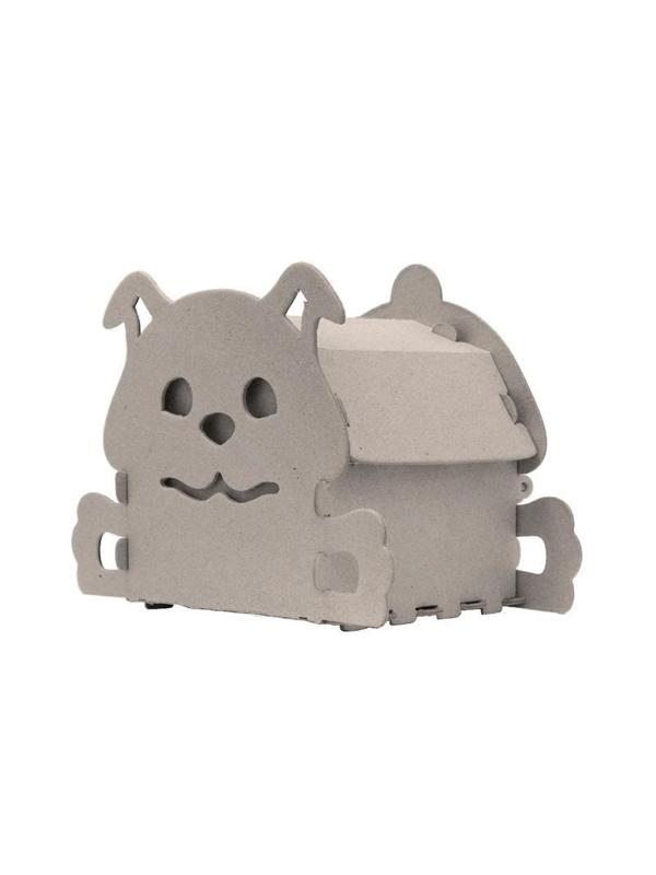 Набор для творчества сборный картонный домик для раскрашивания, Собачка