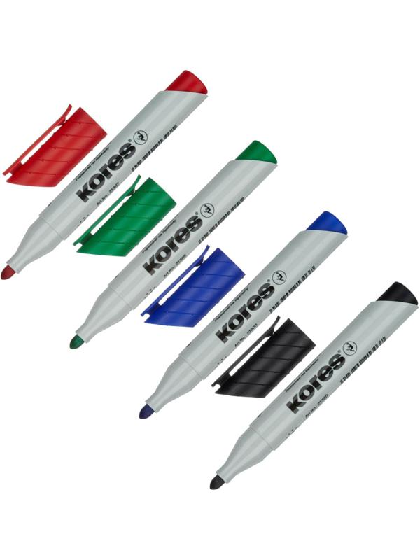 Набор маркеров для флипчартов по бумаге KORES XF1 набор 4 цв. 21344