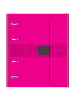 Бизнес-тетрадь со смен.блоком 120л,кл,А5, Розовый,пропилен. обл. налипучке