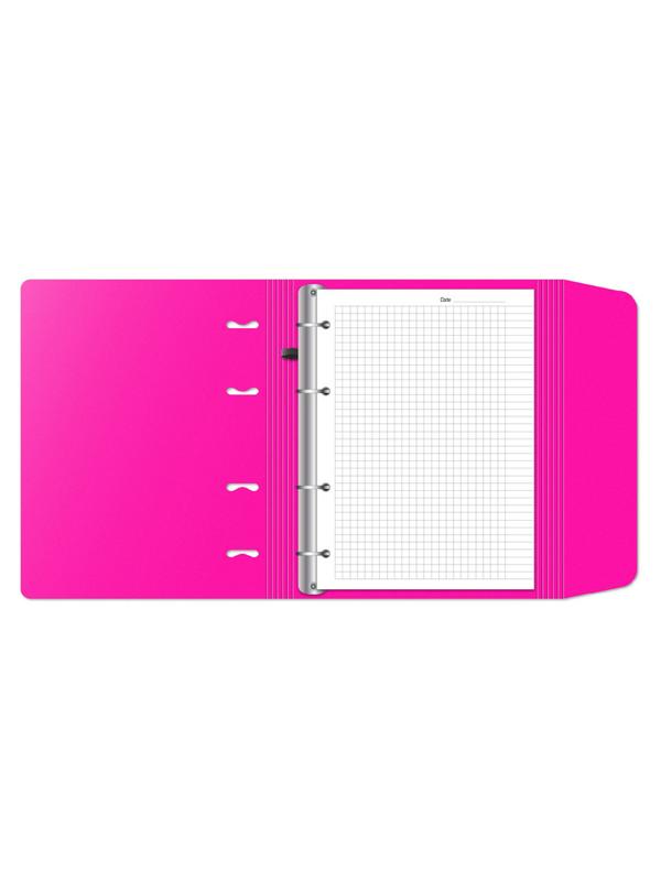 Бизнес-тетрадь со смен.блоком 120л,кл,А5, Розовый,пропилен. обл. налипучке
