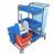 Тележка унив. 95.161 94х57 см 2 ведра 18л, мех.отж, 3 лотка, держ для швабр