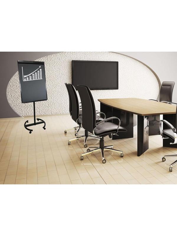 Флипчарт магнитно-мелов. на роликах 100x70 см черный