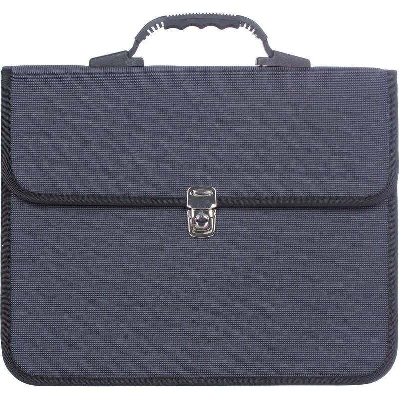 Портфель для документов полиэстр  350х270х40мм Кантри мод. 686 серый