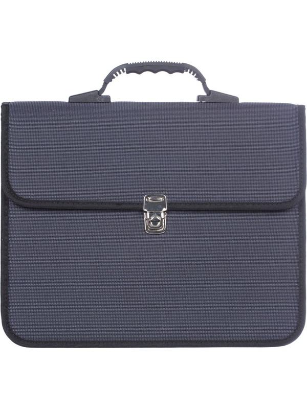 Портфель для документов полиэстр  350х270х40мм Кантри мод. 686 серый