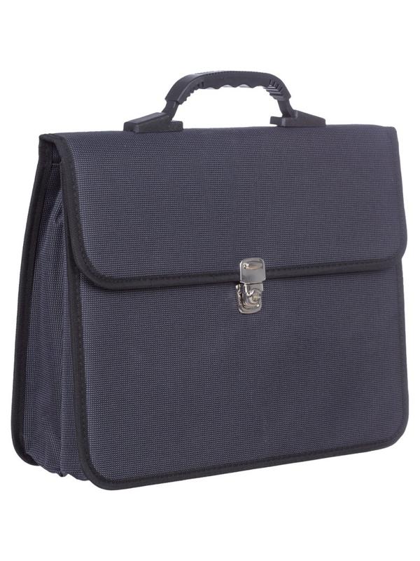 Портфель для документов полиэстр  350х270х40мм Кантри мод. 686 серый