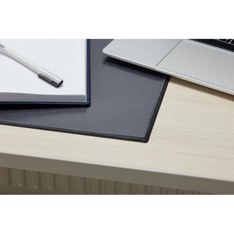 Коврик на стол Attache Economy 530х660мм черный с прозрачным верхним листом