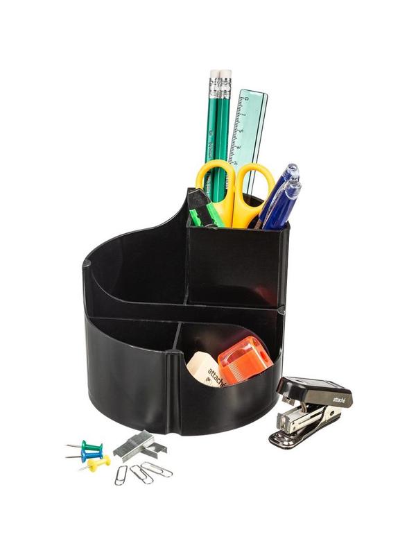 Набор настольный Attache Оптима 14 предметов черн 6 отдел вращающийся