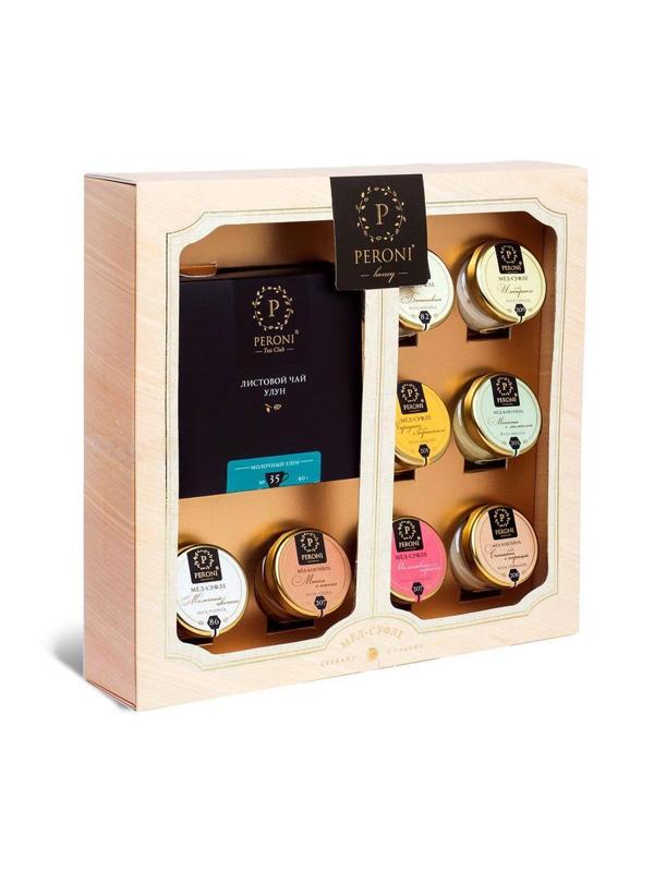 Набор ЧАЙ&МЁД (Чай Молочный улун 40г + 8 баночек по 30мл мёда) 322