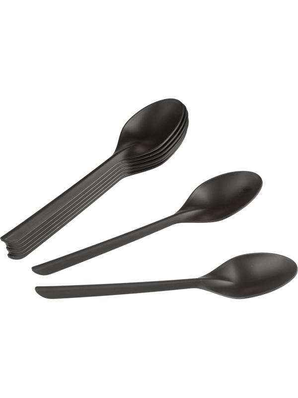 Ложка одноразовая столовая  173,5мм,  черная, ПП, 50шт/уп(4033)