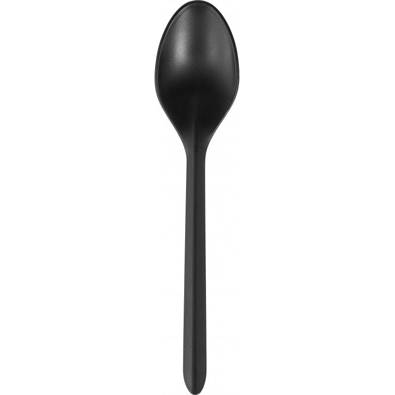 Ложка одноразовая чайная  125 мм, черная ПП, 50шт/уп(4034)