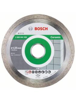 Диск алмазный BOSCH Standard for Ceramic, сплошной d125х22.2мм (2608602202)