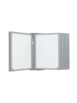 Демосистема настенная перекидная,10 панелей А4, цвет серый 153079-03