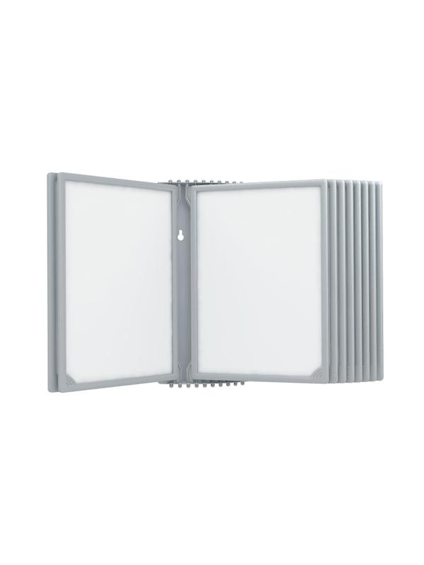 Демосистема настенная перекидная,10 панелей А4, цвет серый 153079-03