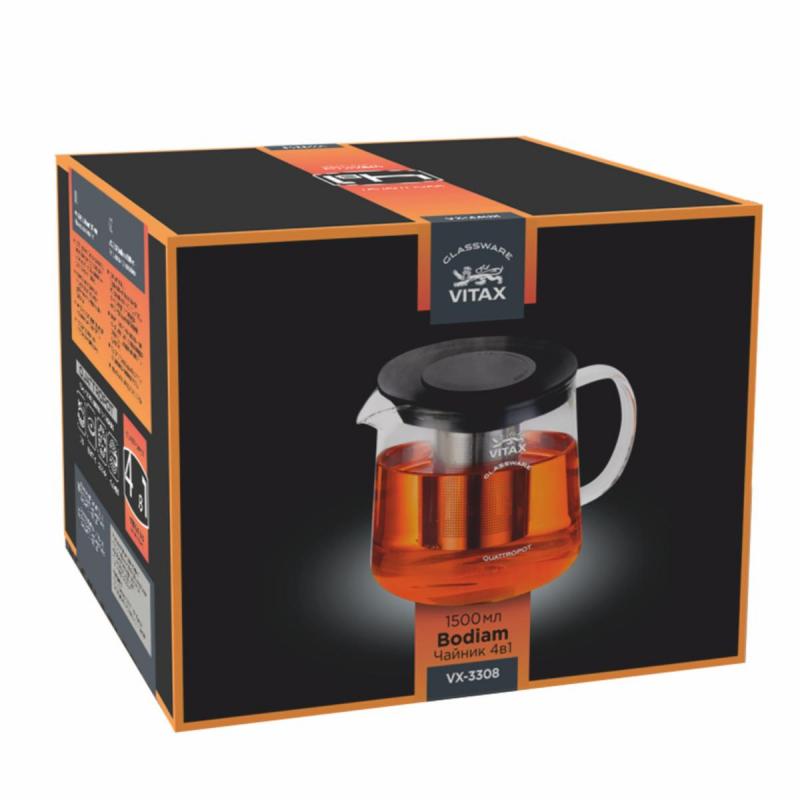 Чайник заварочный VX-3308 Bodiam 1500мл.Vitax