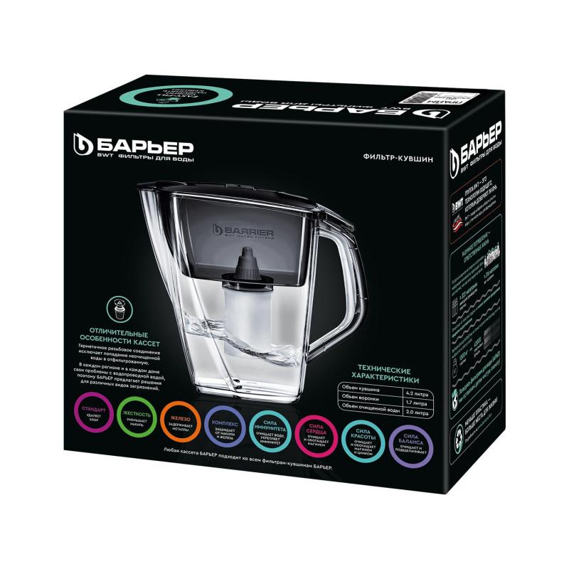Фильтр -кувшин для очистки воды БАРЬЕР Прайм 4,2 л, цвет зеленое яблоко