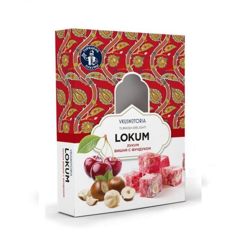 Рахат-лукум Vkusnotoria  с фундуком и вкусом вишни, 250г