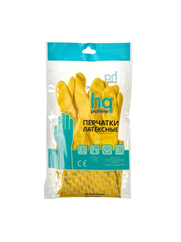 Перчатки латексные HQ Profiline арт.73590 желтые р.XL