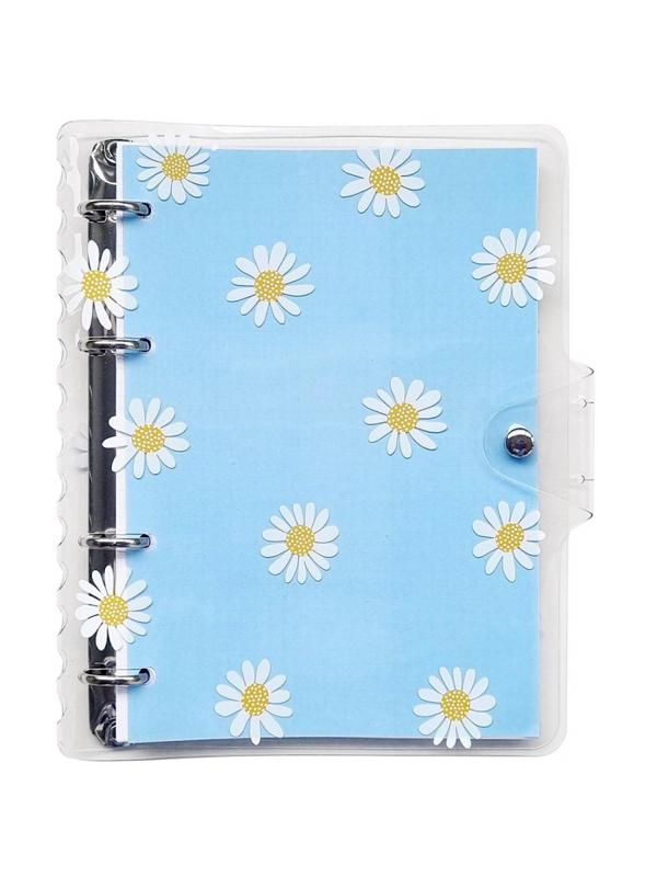 Тетрадь общая А5 120л.клет,кольца,обл.пластик,Infolio Study,Camomiles,N3396