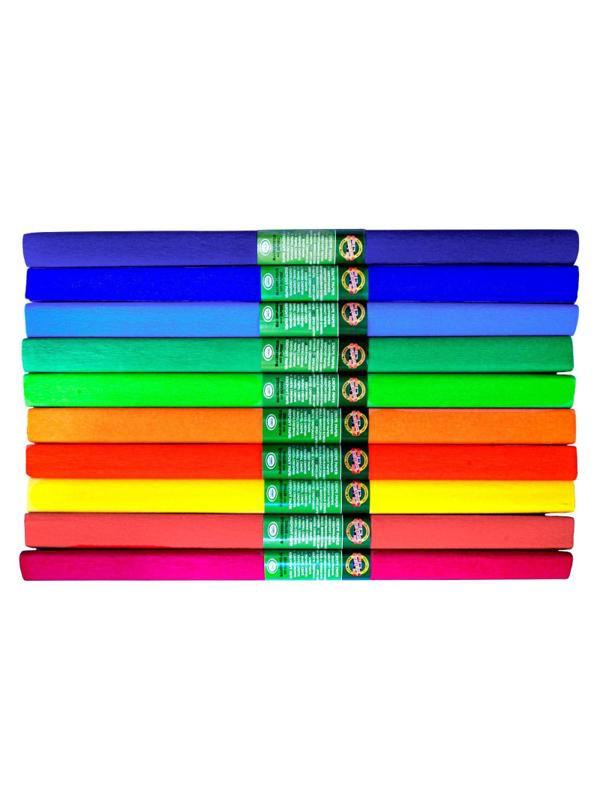 Набор креповой бумаги в рулоне 2000х500 9755, 10цв (радуга) 9755038002PM