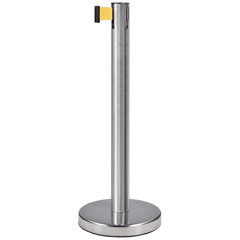 Столбик ограждения TEH_BSLN-226323 шлиф стойка с вытяж. лентой L-3 м желтый